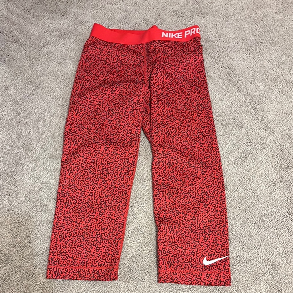 Nike Pro Red Patterned Leggings